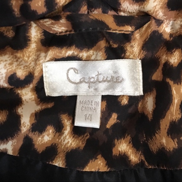 Size 14 Animal print outerwear vest. Quilted style vest. NWOT - Picture 9 of 12